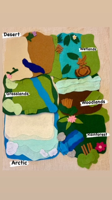 Animals and their Habitats Felt Kit